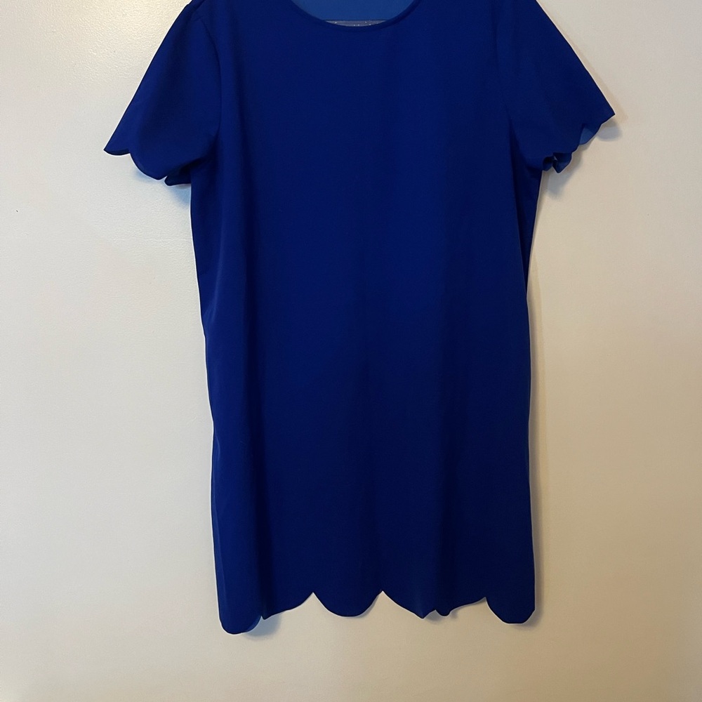 SHEIN Royal Blue Scalloped Hem Dress
